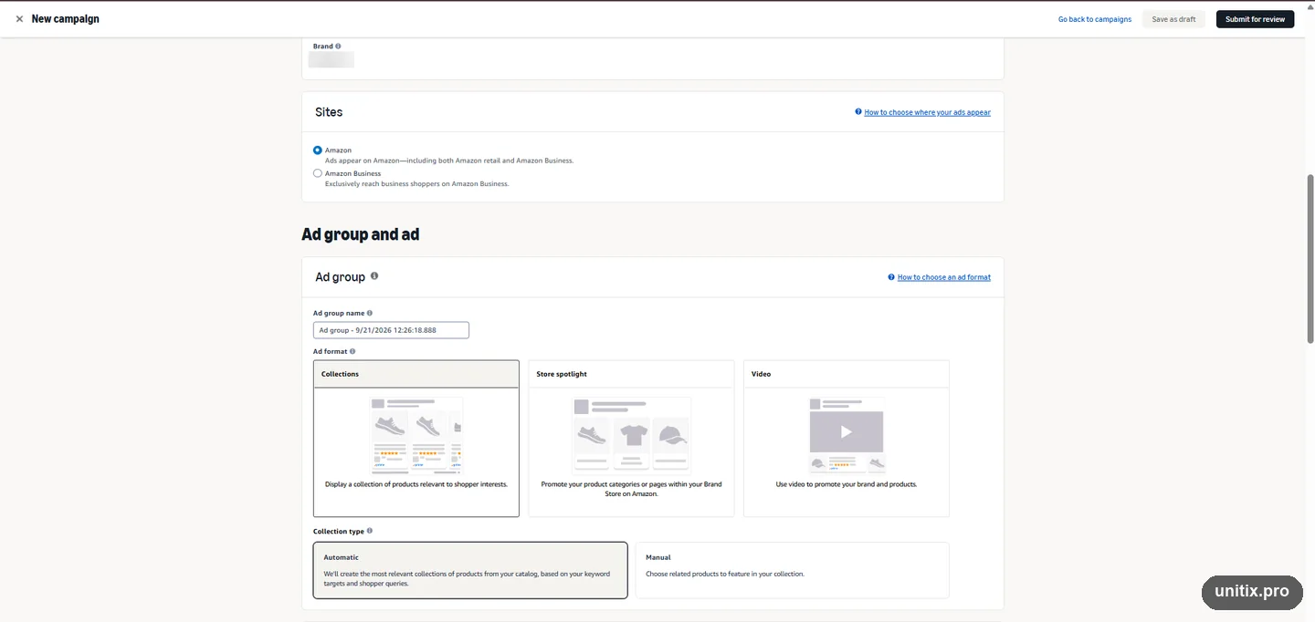 Amazon Sponsored Brands ad formats: collections, store spotlight and video